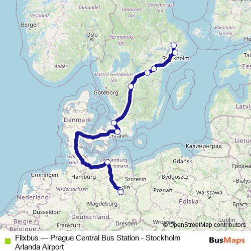 Flixbus bus Line Map