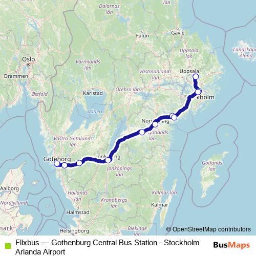 Flixbus bus Line Map
