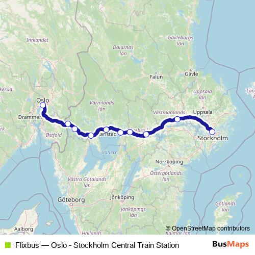 Flixbus bus Line Map