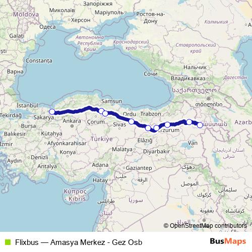 Flixbus bus Line Map