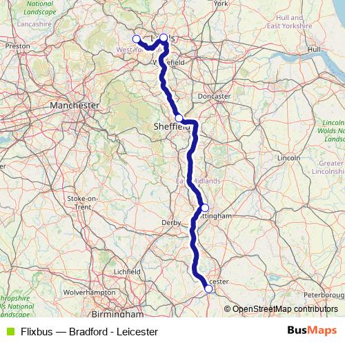 Flixbus bus Line Map