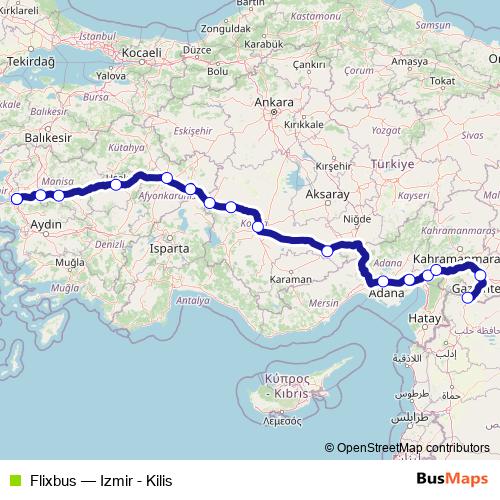 Flixbus bus Line Map