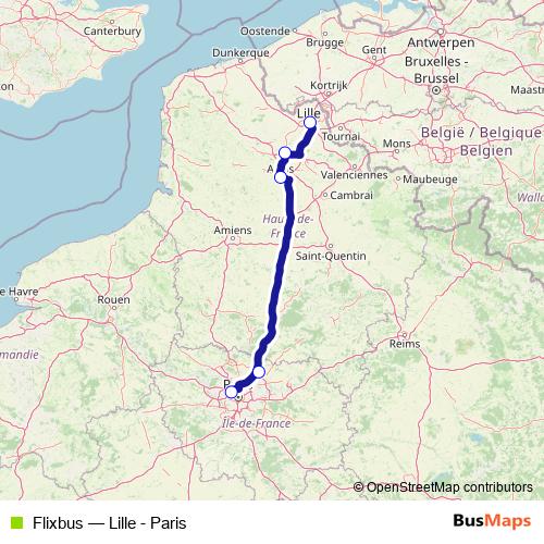 Flixbus bus Line Map