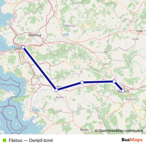 Flixbus bus Line Map