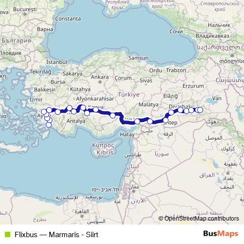 Flixbus bus Line Map