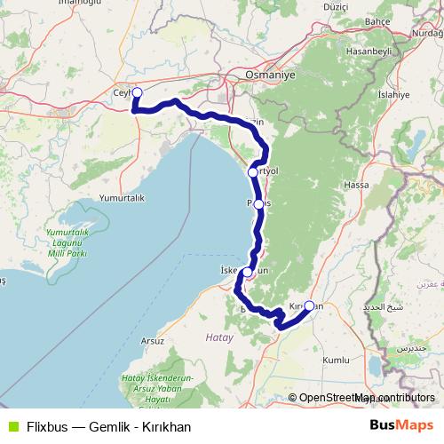 Flixbus bus Line Map
