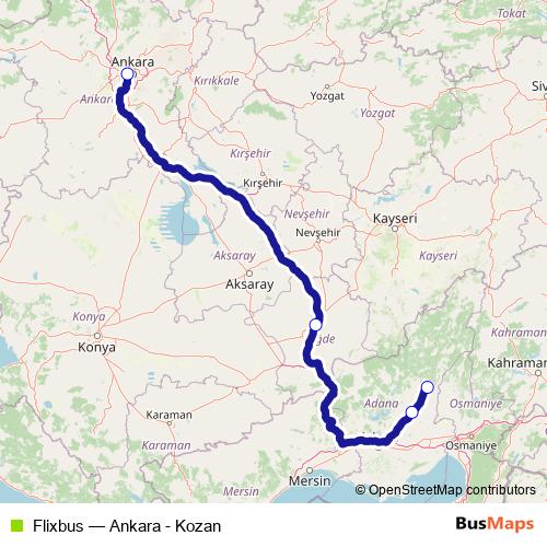 Flixbus bus Line Map
