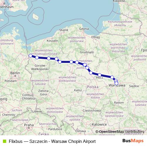 Flixbus bus Line Map