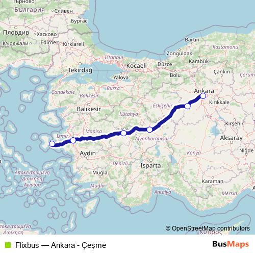 Flixbus bus Line Map