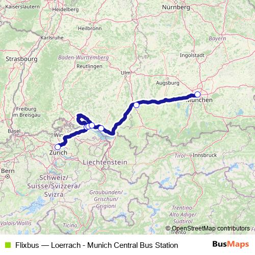 Flixbus bus Line Map