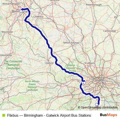 Flixbus bus Line Map