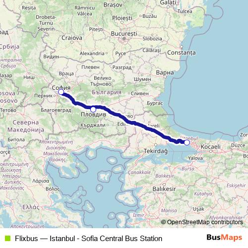 Flixbus bus Line Map