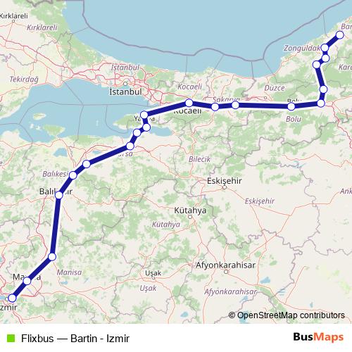 Flixbus bus Line Map