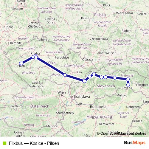 Flixbus bus Line Map