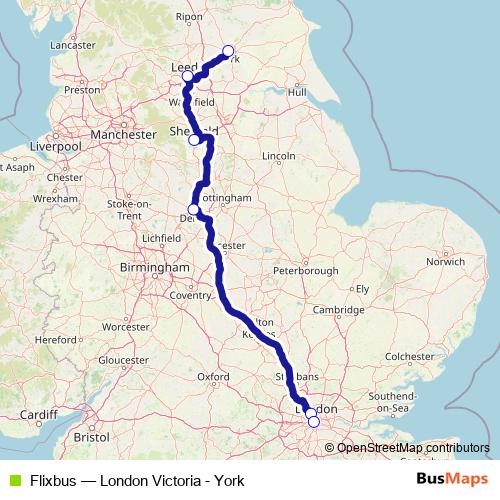 Flixbus bus Line Map