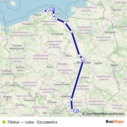 Flixbus bus Line Map