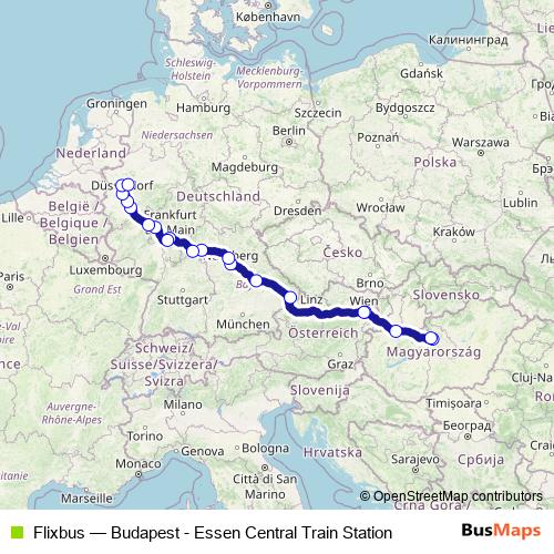 Flixbus bus Line Map