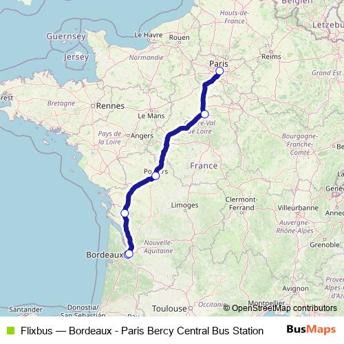 Flixbus bus Line Map