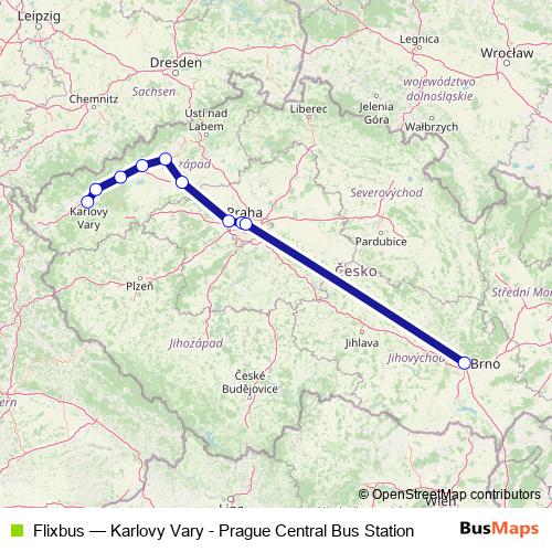 Flixbus bus Line Map