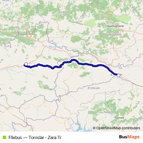 Flixbus bus Line Map
