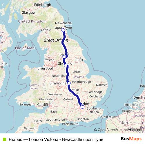 Flixbus bus Line Map