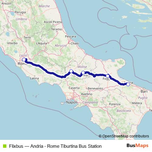 Flixbus bus Line Map