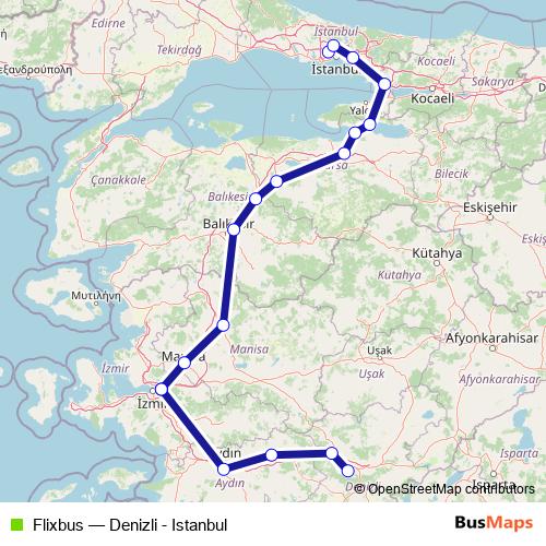 Flixbus bus Line Map