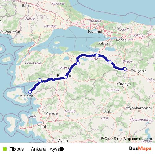 Flixbus bus Line Map