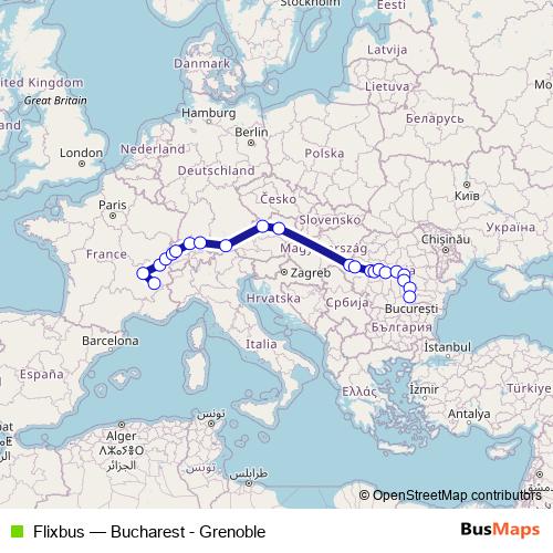 Flixbus bus Line Map