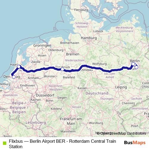 Flixbus bus Line Map