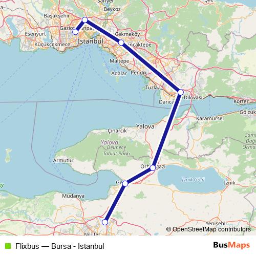 Flixbus bus Line Map