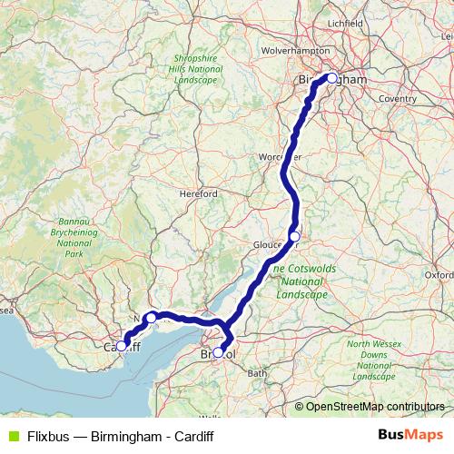 Flixbus bus Line Map