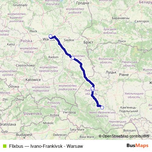 Flixbus bus Line Map