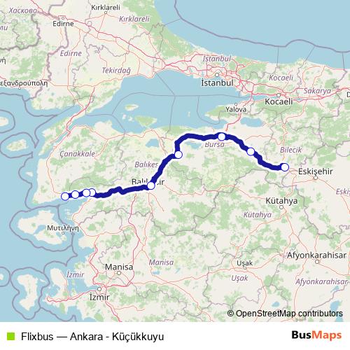 Flixbus bus Line Map
