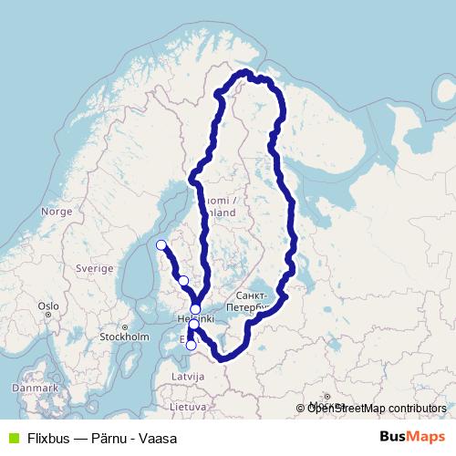 Flixbus bus Line Map