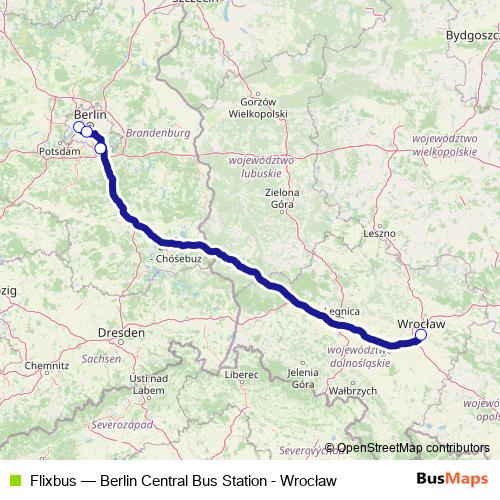 Flixbus bus Line Map