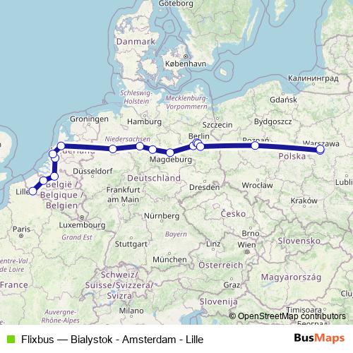 Flixbus bus Line Map