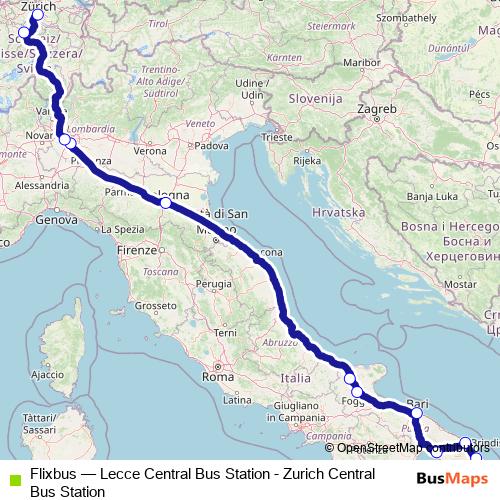 Flixbus bus Line Map