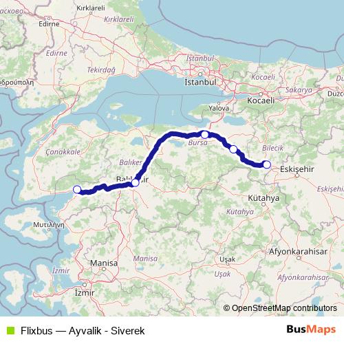 Flixbus bus Line Map
