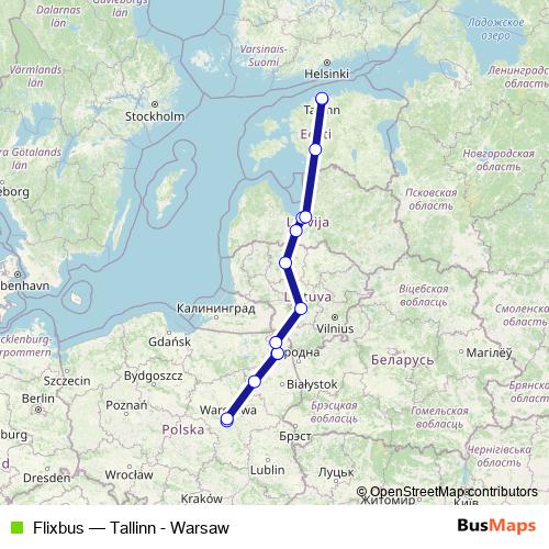 Flixbus bus Line Map