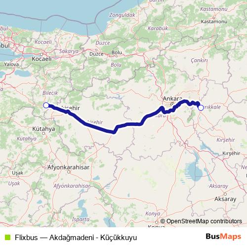 Flixbus bus Line Map