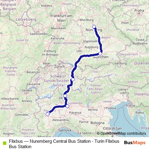 Flixbus bus Line Map