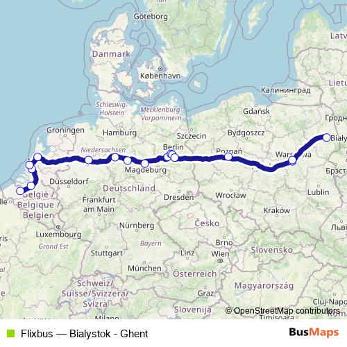 Flixbus bus Line Map