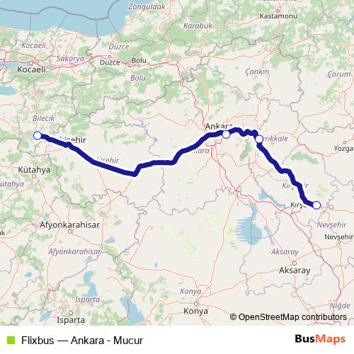 Flixbus bus Line Map