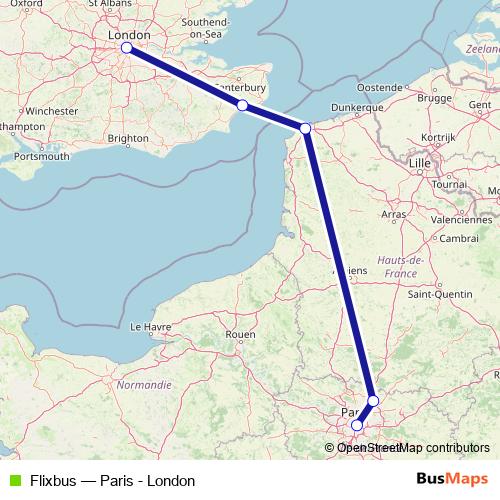 Flixbus bus Line Map