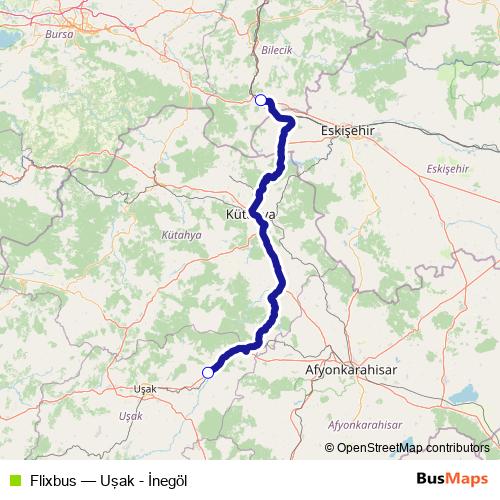 Flixbus bus Line Map