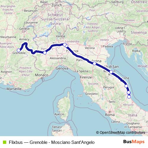 Flixbus bus Line Map