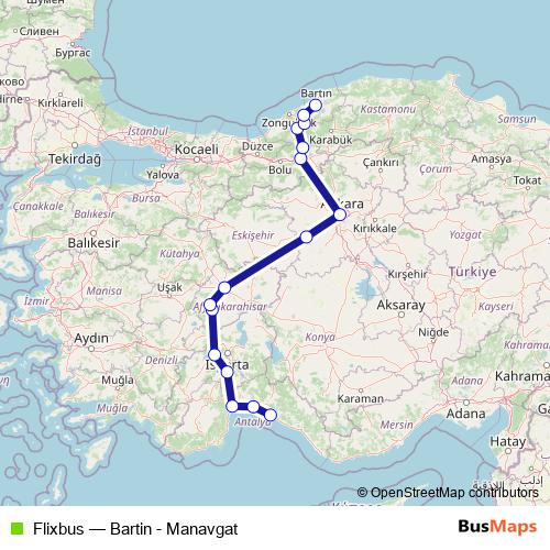 Flixbus bus Line Map