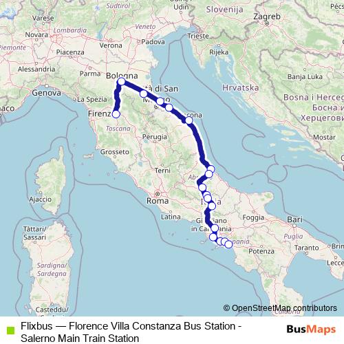Flixbus bus Line Map