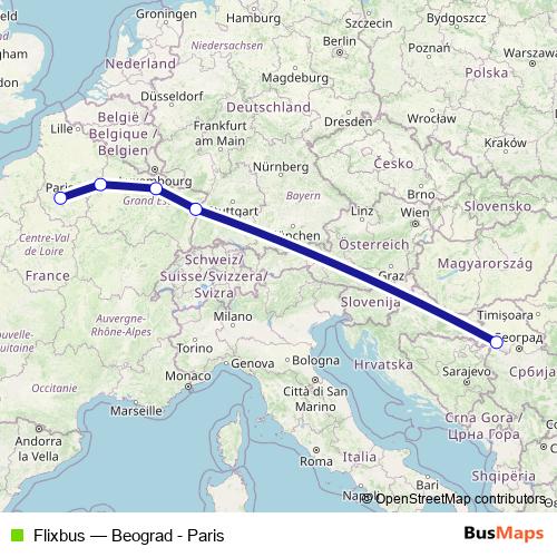 Flixbus bus Line Map